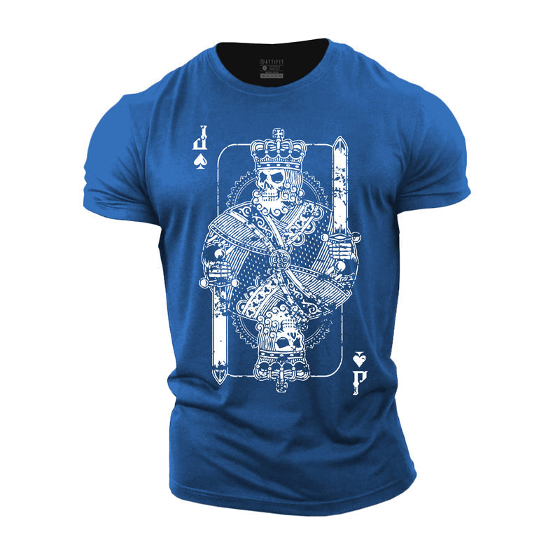 Cotton Jack of Spades Graphic Men's T-shirts