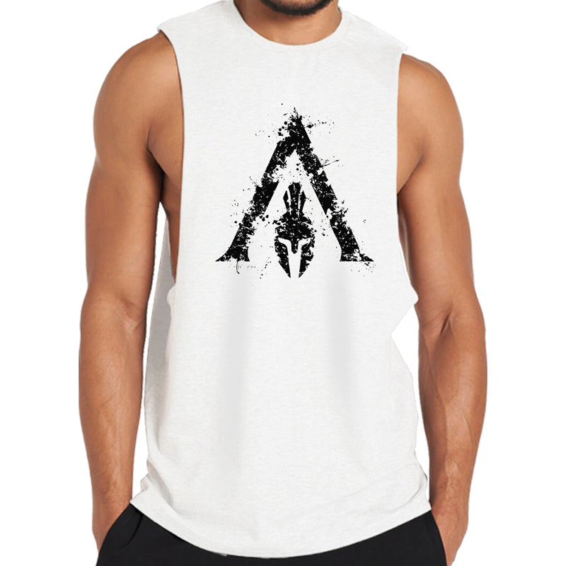 Cotton Spartan Graphic Tank Top