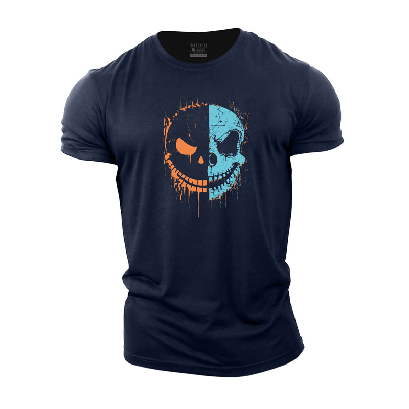 Smile Skull Emoticon Cotton T-Shirt