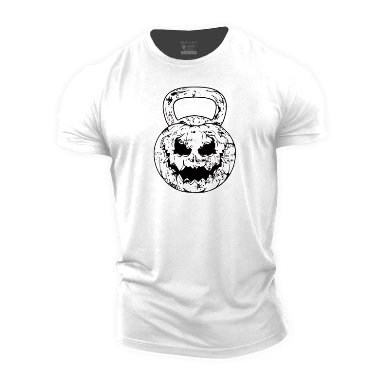 Cotton Halloween Pumpkin Graphic T-shirts