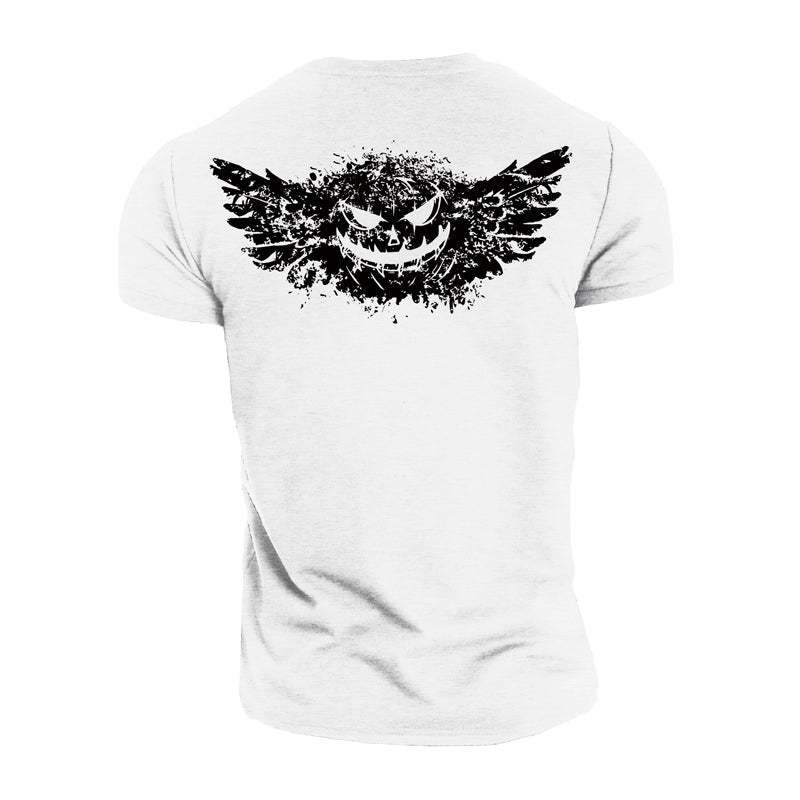 Cotton Halloween Pumpkin Wings T-shirts