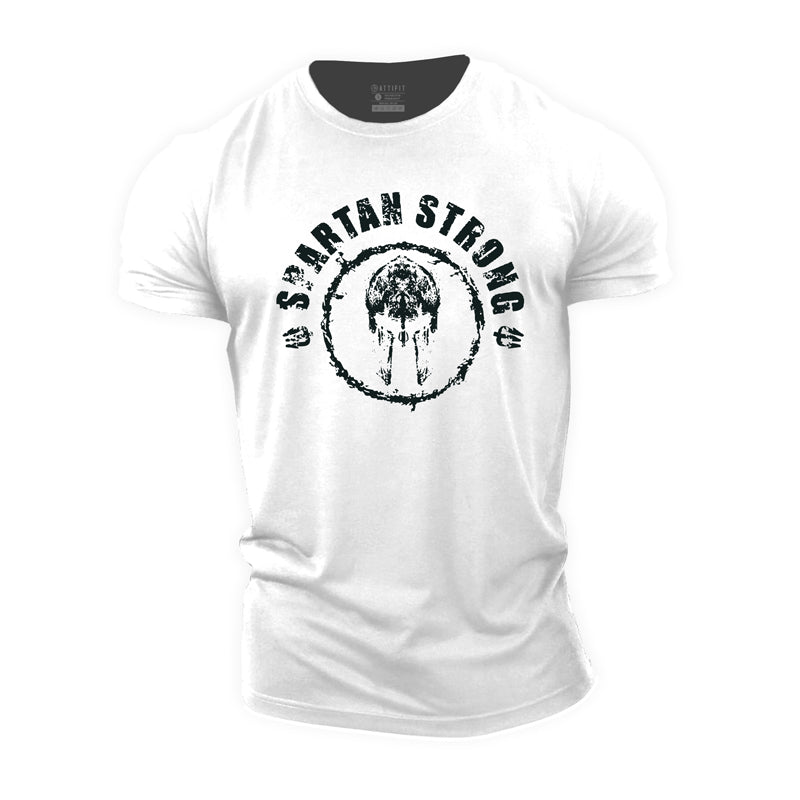 Cotton Spartan Strong Graphic Men's T-shirts