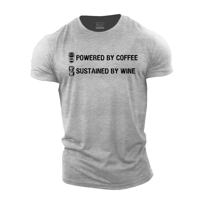 Cotton Sustained By Wine Graphic Men's T-shirts