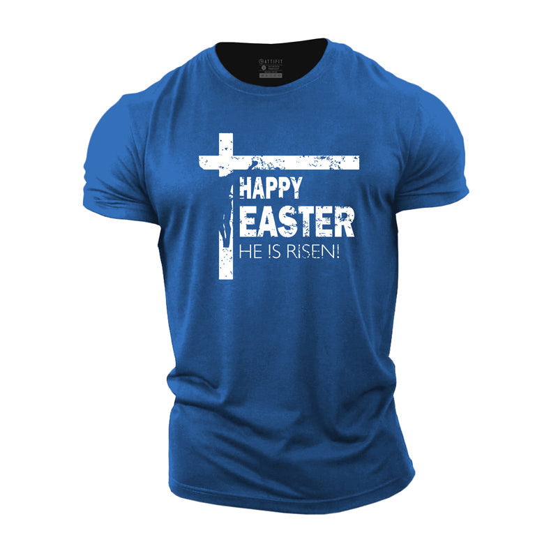 Cotton Happy Easter Graphic Men's T-shirts