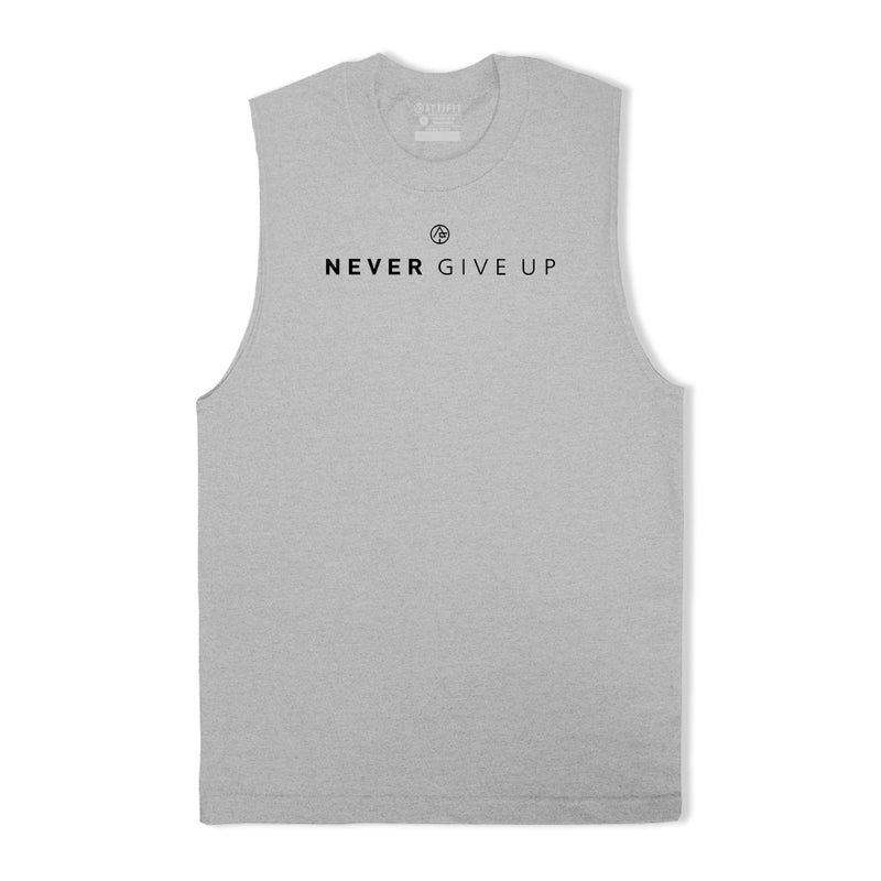 Cotton Never Give Up Men's Tank Top