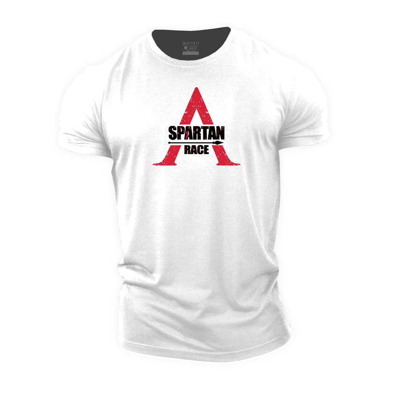 Cotton Spartan Race Graphic Men's T-shirts