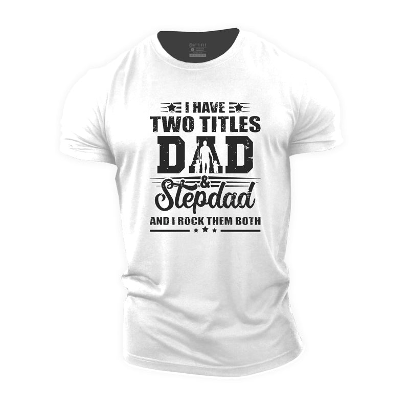 Cotton Dad Stepdad Graphic Men's T-shirts