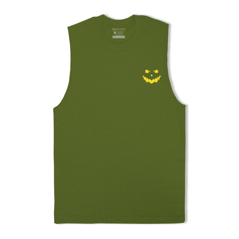 Cotton Evil Smiley Face Men's Tank Top