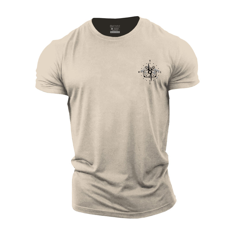 Cotton Seamark Graphic Men's Fitness T-shirts