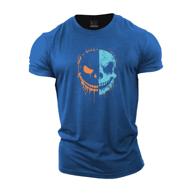 Smile Skull Emoticon Cotton T-Shirt