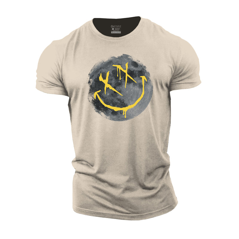 Moon Smiley Cotton T-Shirt