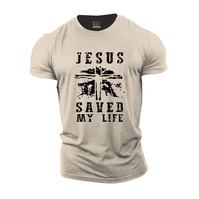 Jesus Saved My Life Cotton T-Shirt