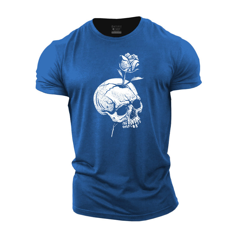 Skull Rose Cotton T-Shirt