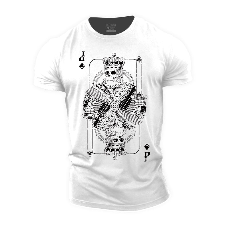 Cotton Jack of Spades Graphic Men's T-shirts