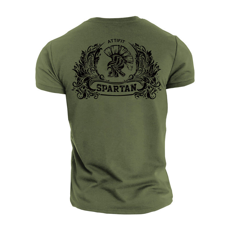 Cotton Spartan Warrior Graphic Fitness T-shirts