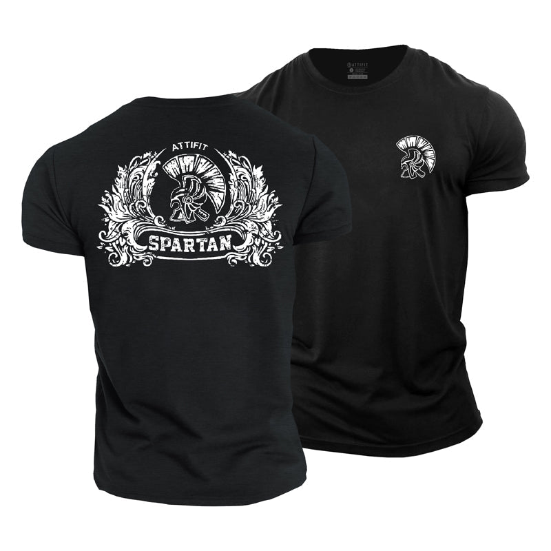 Cotton Spartan Warrior Graphic Fitness T-shirts