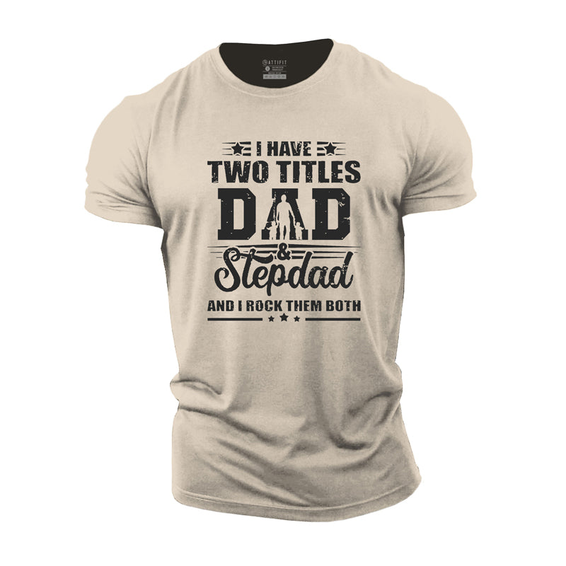 Cotton Dad Stepdad Graphic Men's T-shirts