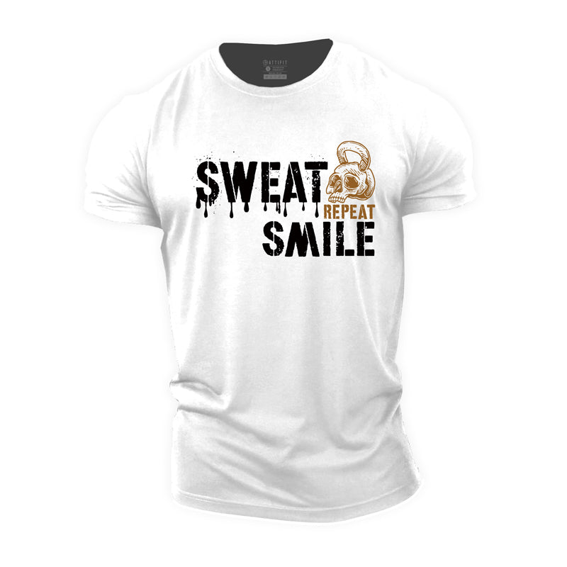 Cotton Sweat Repeat Graphic Men's T-shirts