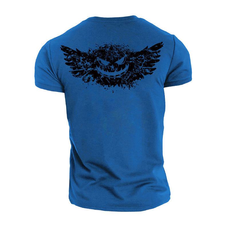 Cotton Halloween Pumpkin Wings T-shirts