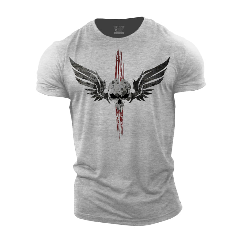 Skeleton Wings Cotton T-Shirt