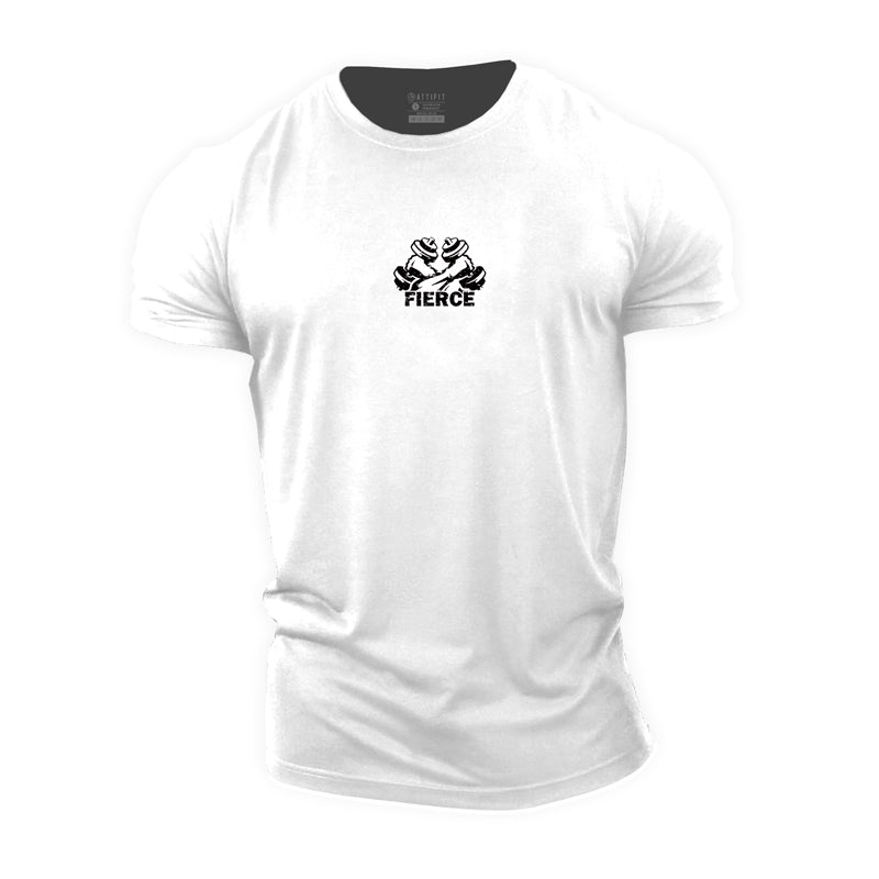 Cotton Fierce Graphic Men's Fitness T-shirts