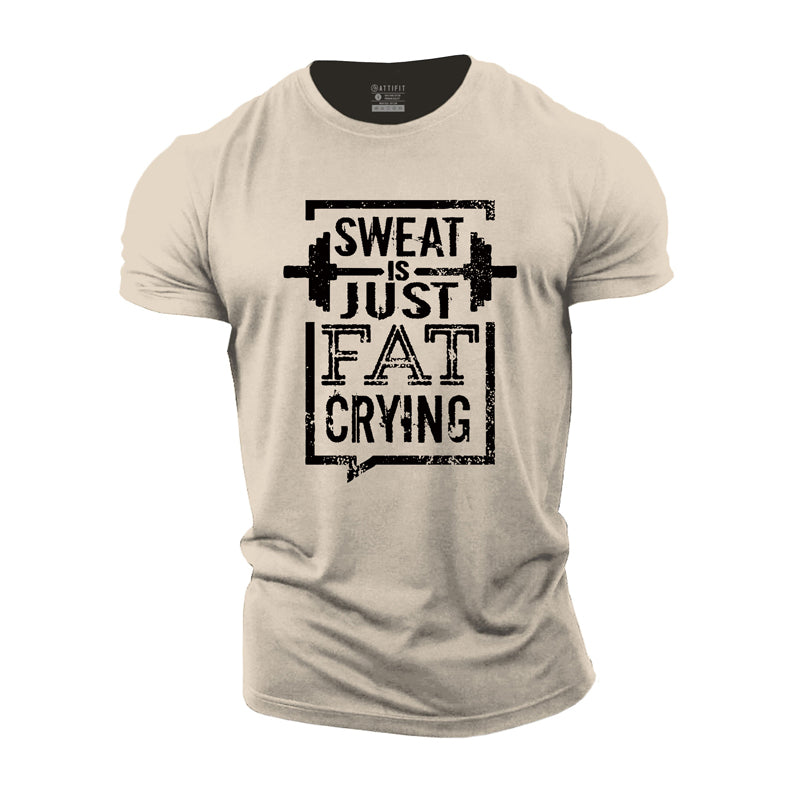 Sweat Is Just Fat Crying Cotton T-Shirt