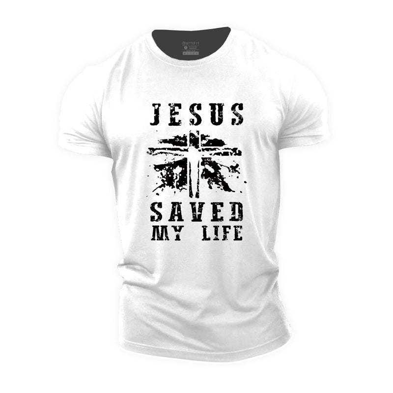 Jesus Saved My Life Cotton T-Shirt