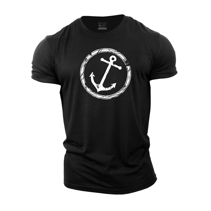 Cotton Anchor Graphic Men's Fitness T-shirts