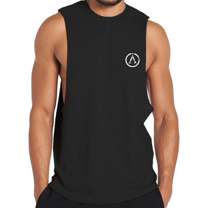 Cotton Circle Pattern Men's Tank Top