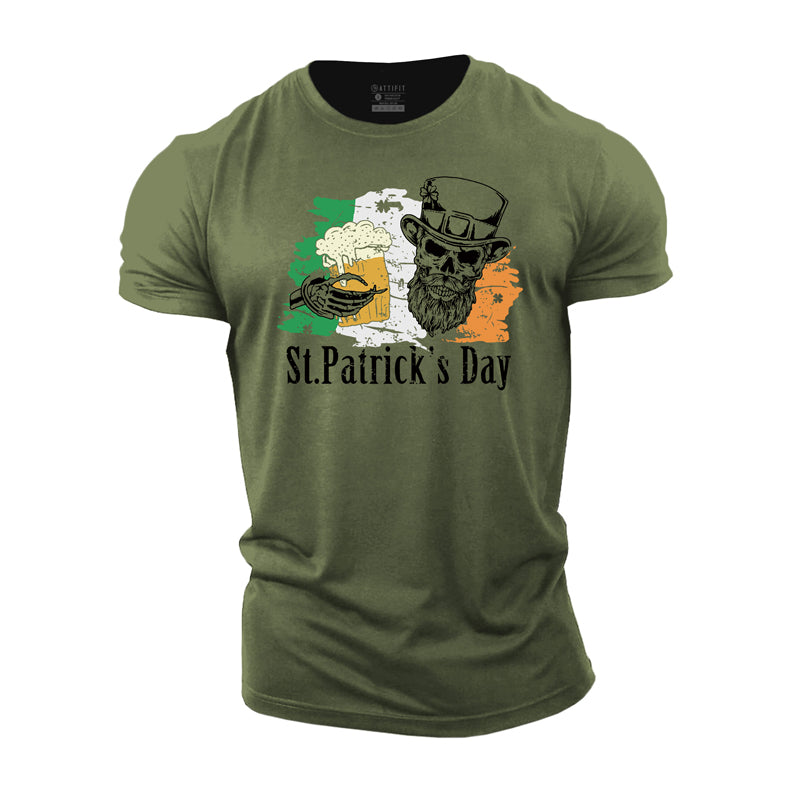 Cotton St. Patrick's Day Graphic Men's T-shirts