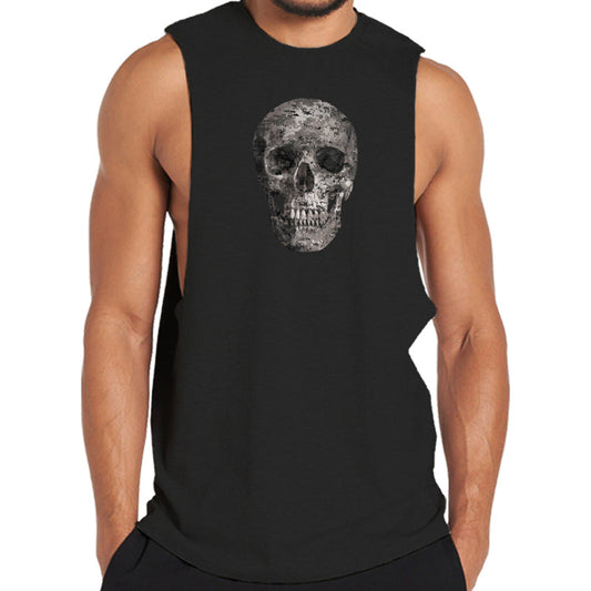 Cotton Skull Graphic Men's Tank Top