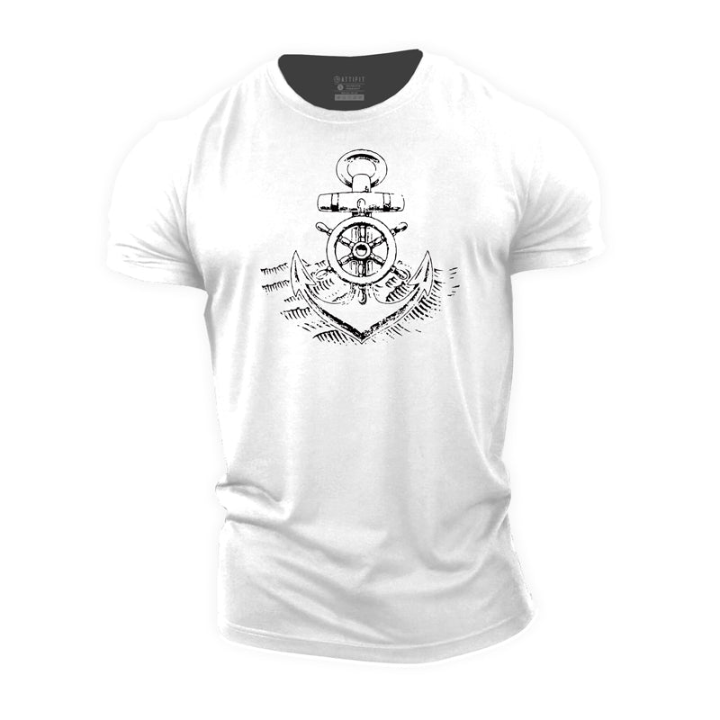 Cotton Anchor Graphic Men's T-shirts