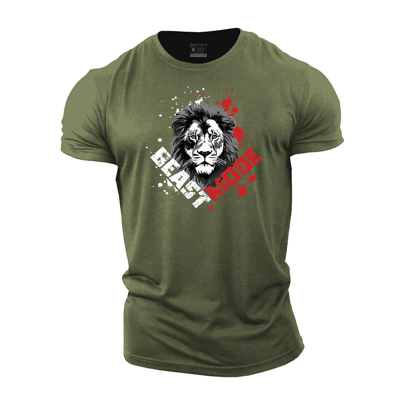 Beast Mode Lion Cotton T-Shirt