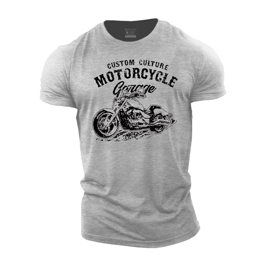 Cotton Motorcycle Graphic Men's T-shirts