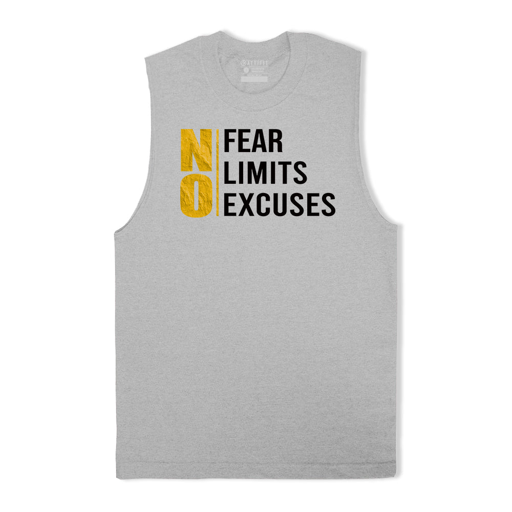 Cotton No Fear Limits Excuses Graphic Men's Tank Top