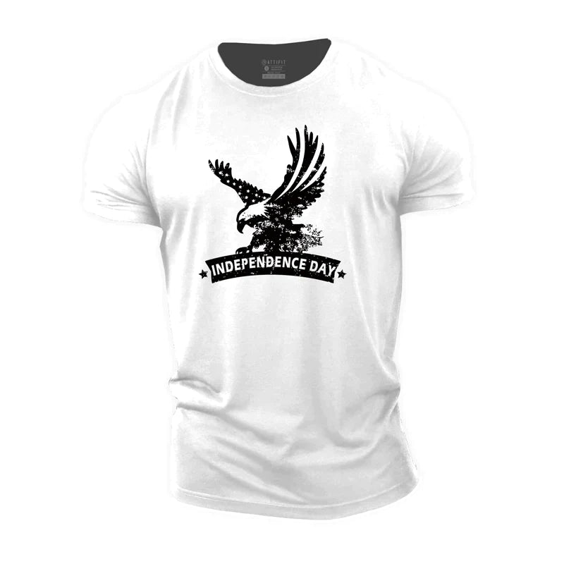 Independence Day Eagle Cotton T-Shirt