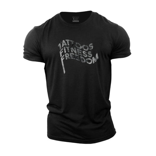 Tattoos Fitness Freedom Cotton T-Shirt