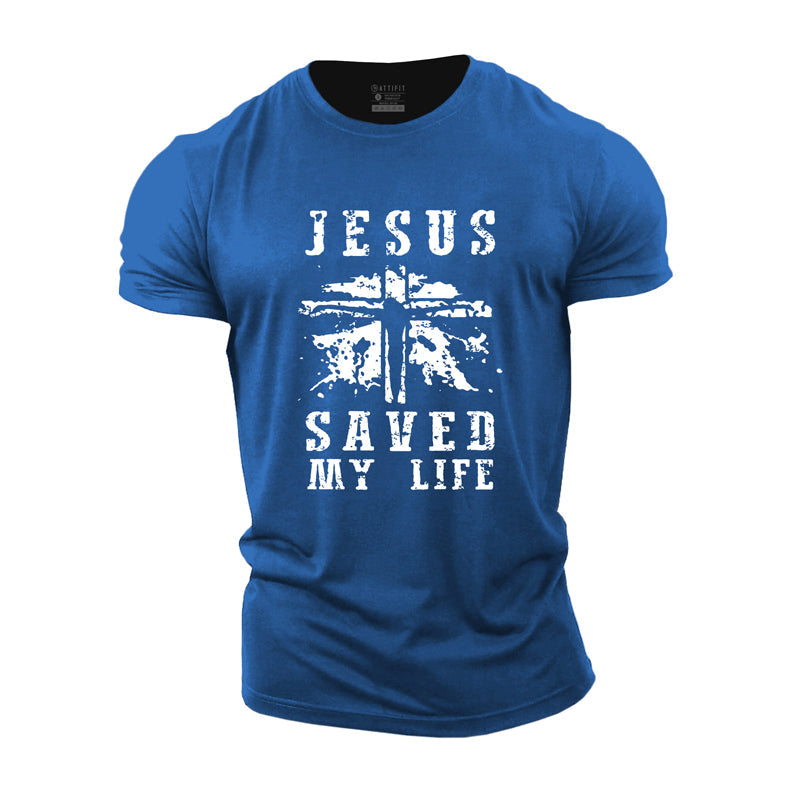 Jesus Saved My Life Cotton T-Shirt