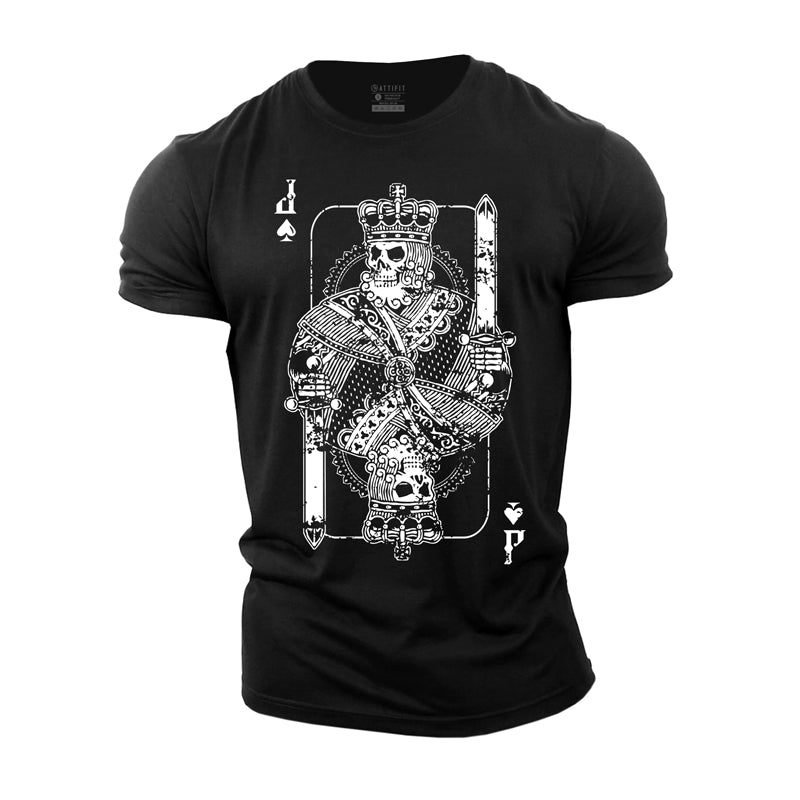 Cotton Jack of Spades Graphic Men's T-shirts