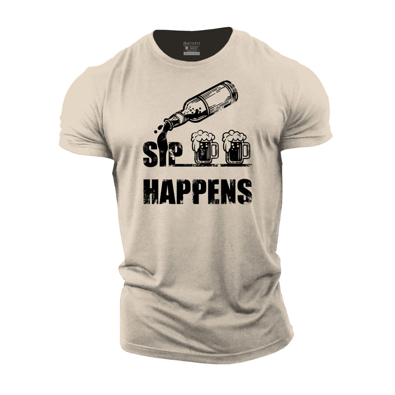 Sip Happens Cotton T-Shirt