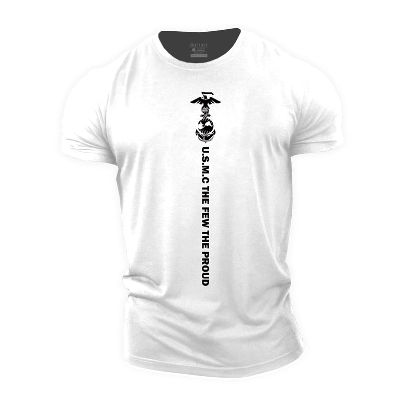 Cotton US Marine Corps Graphic Men's T-shirts