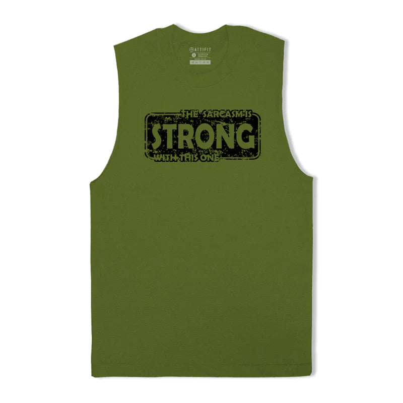 Cotton Strong Graphic Men's Tank Top