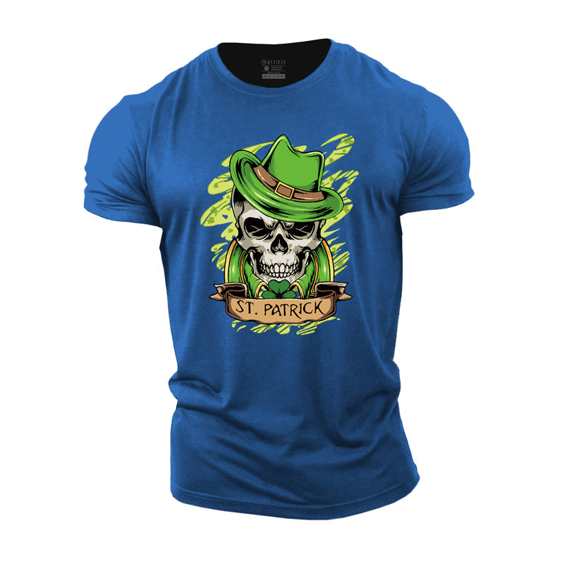 St. Patrick Skull Cotton T-Shirt