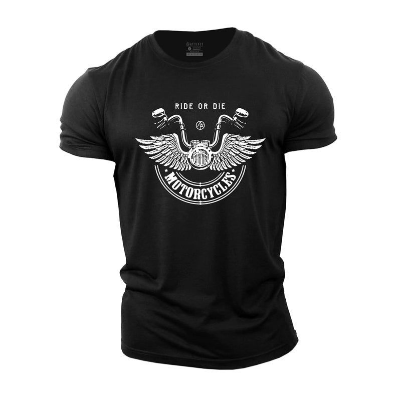 Cotton Ride Or Die Graphic Workout Men's T-shirts