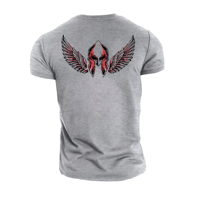 Cotton Spartan Warrior Eagle Wings T-shirts