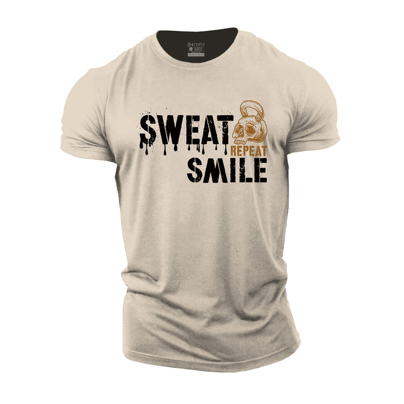 Cotton Sweat Repeat Graphic Men's T-shirts