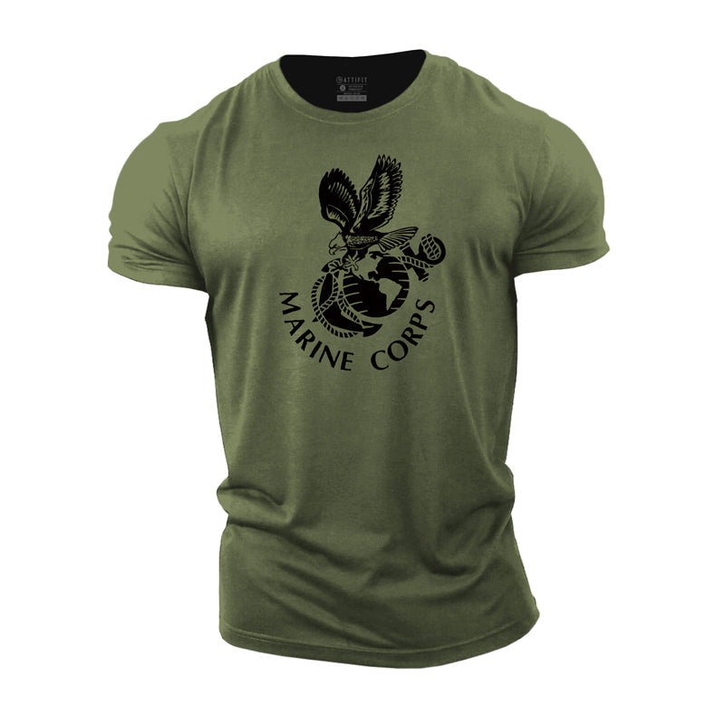 Cotton Marine Corps Graphic Men's T-shirts