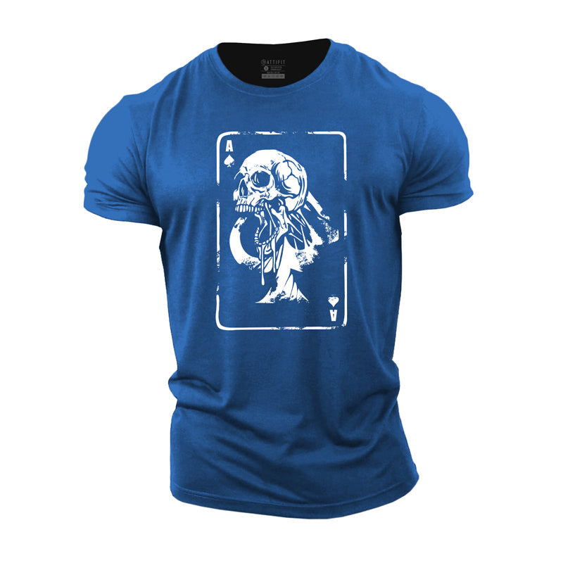 Cotton The Ace Of Spades Graphic Men's T-shirts