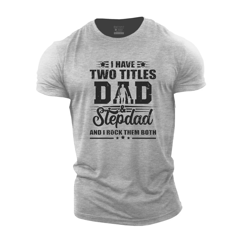 Cotton Dad Stepdad Graphic Men's T-shirts