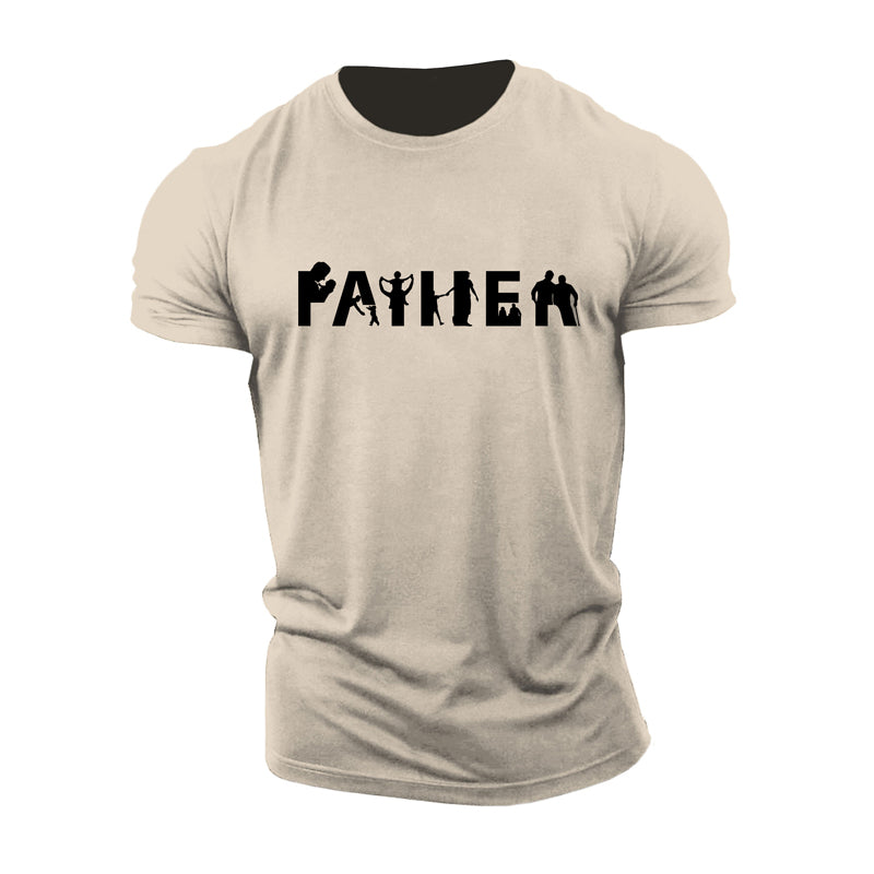 Cotton Father's Day Graphic T-shirts